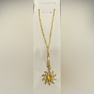 Radiant Gold Sunburst Necklace